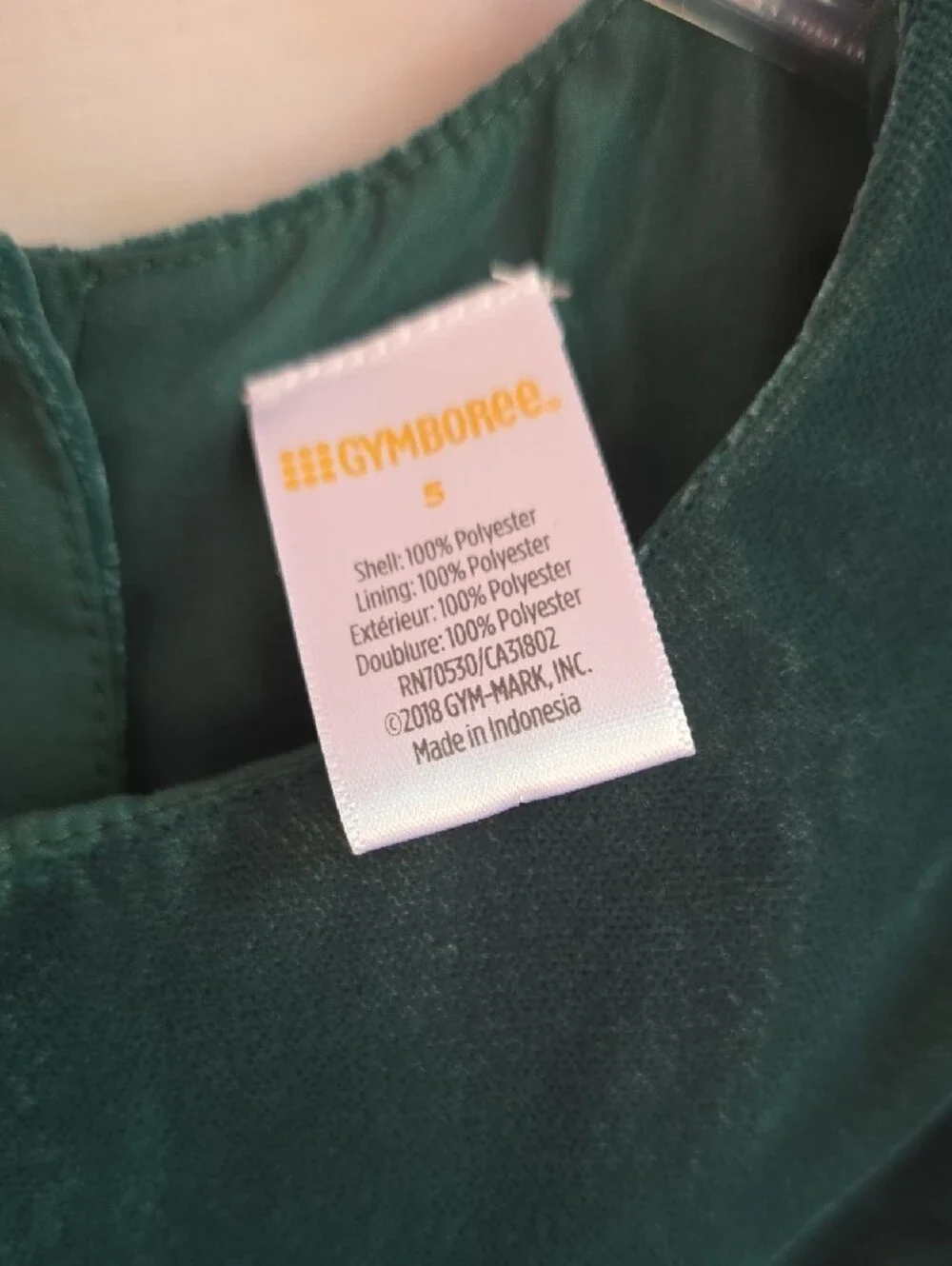 Gymboree Dark Green Velvet Ruffle Dress
